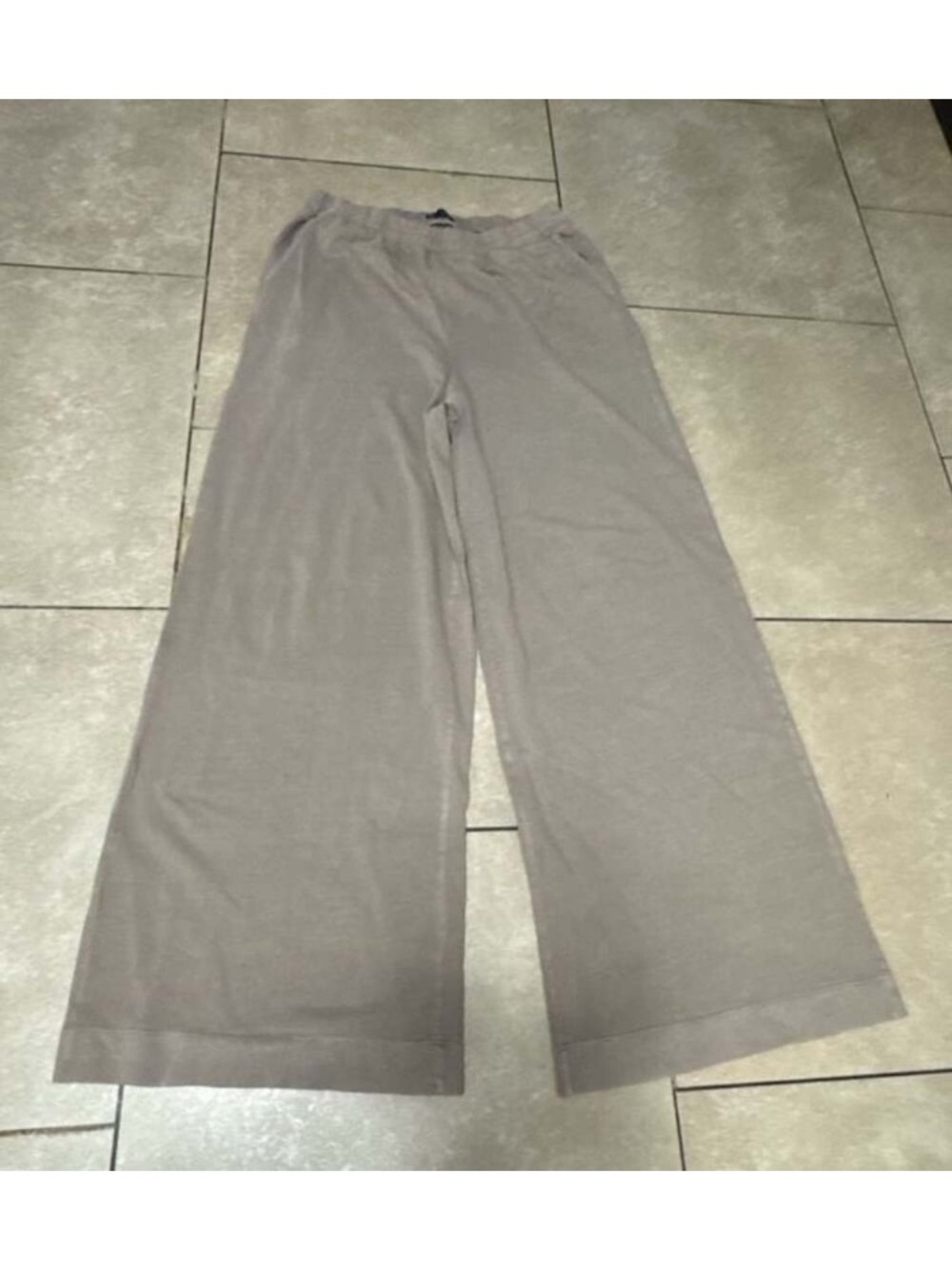 GAP Women's Wide-Leg Knit Pants - Taupe/Light Brown